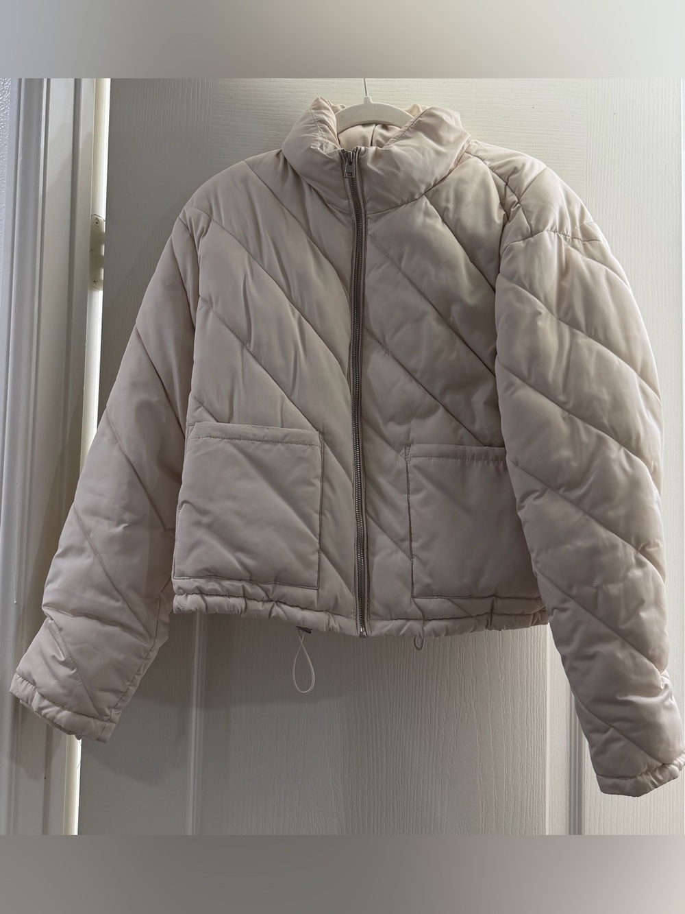 Zara Cream Puffer Jacket - Picture 3 of 7